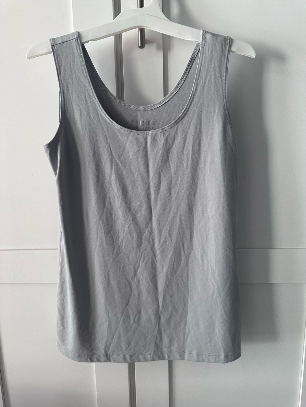 Chico's Light Gray Scoop Neck Tank Top